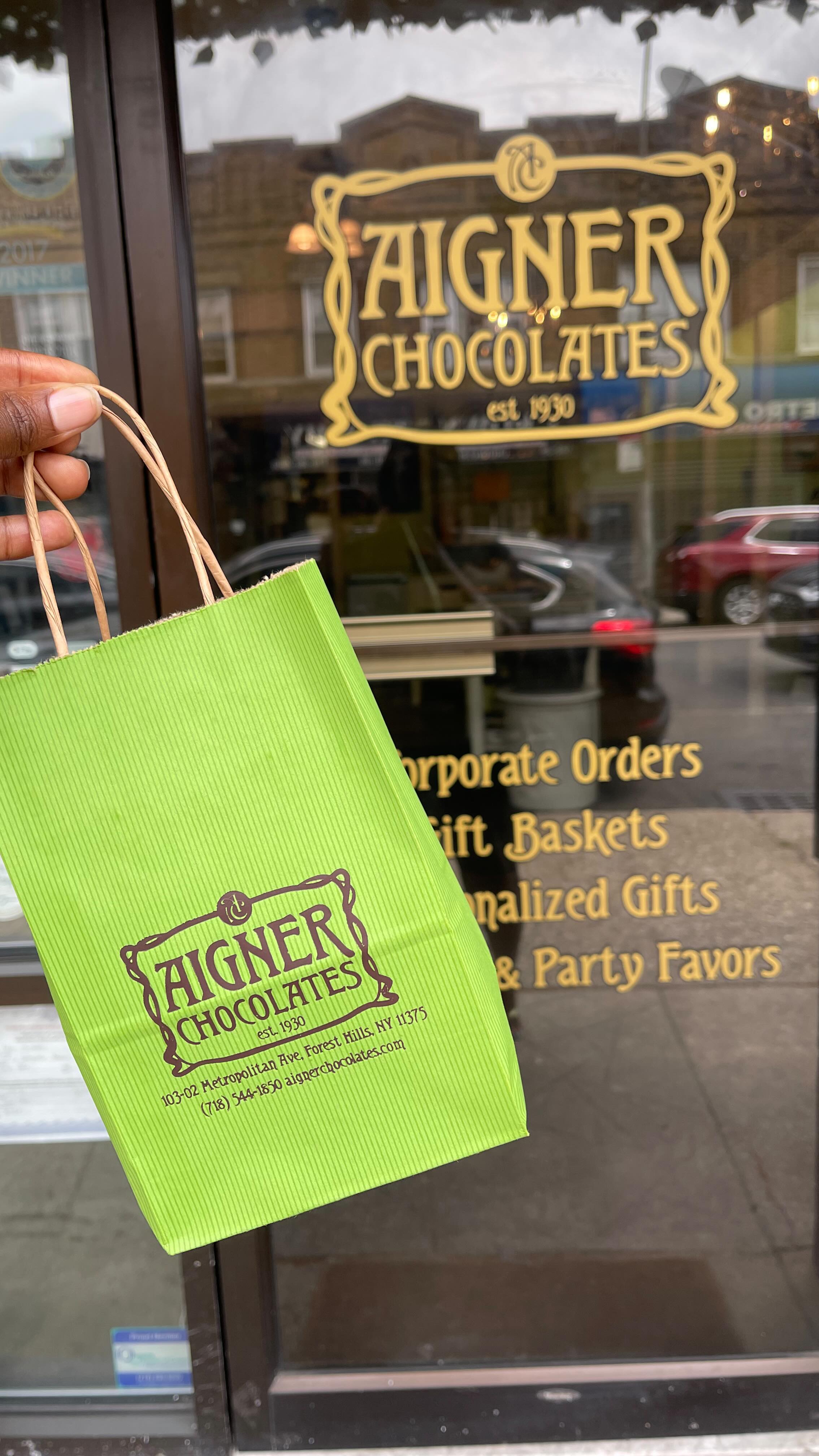 Happy NATIONAL CHOCOLATE DAY!!! 

Let’s go to the oldest chocolate shop in New York City @aignerchocolates in Forest Hills, Queens. Don’t worry it’s worth the distance. 

VOTED BEST CHOCOLATE SHOP IN NEW YORK!!

Must try: 

🍫 Milk Chocolate Cat Tongues
🍫Cognac Truffles
🍫Milk Chocolate Ice Cream!! 

“Founded in 1930, Aigner Chocolates is one of the oldest chocolate and confectionery shops in NYC. Owned by the same family for three generations, the Aigners have recently passed the recipes and traditions of chocolate making to new owners. They plan on continuing the rich tradition of making Austrian style chocolate using the same antique equipment and techniques that has made Aigner a New York City institution.”

#cityvibes #bestchocolate #chocolateshop #foodblogger #mustlovechocolate #nationalchocolateday #queensnyc #bestofnewyork #blackfoodblogger